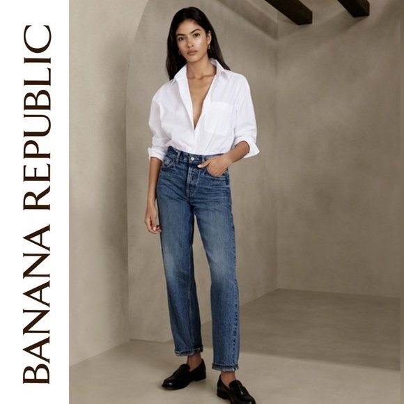 BANANA REPUBLIC STRAIGHT DROIT JEANS SIZE 8 - Picture 1 of 12